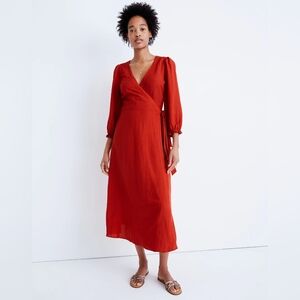 Madewell | Red Midi Dress | Size S